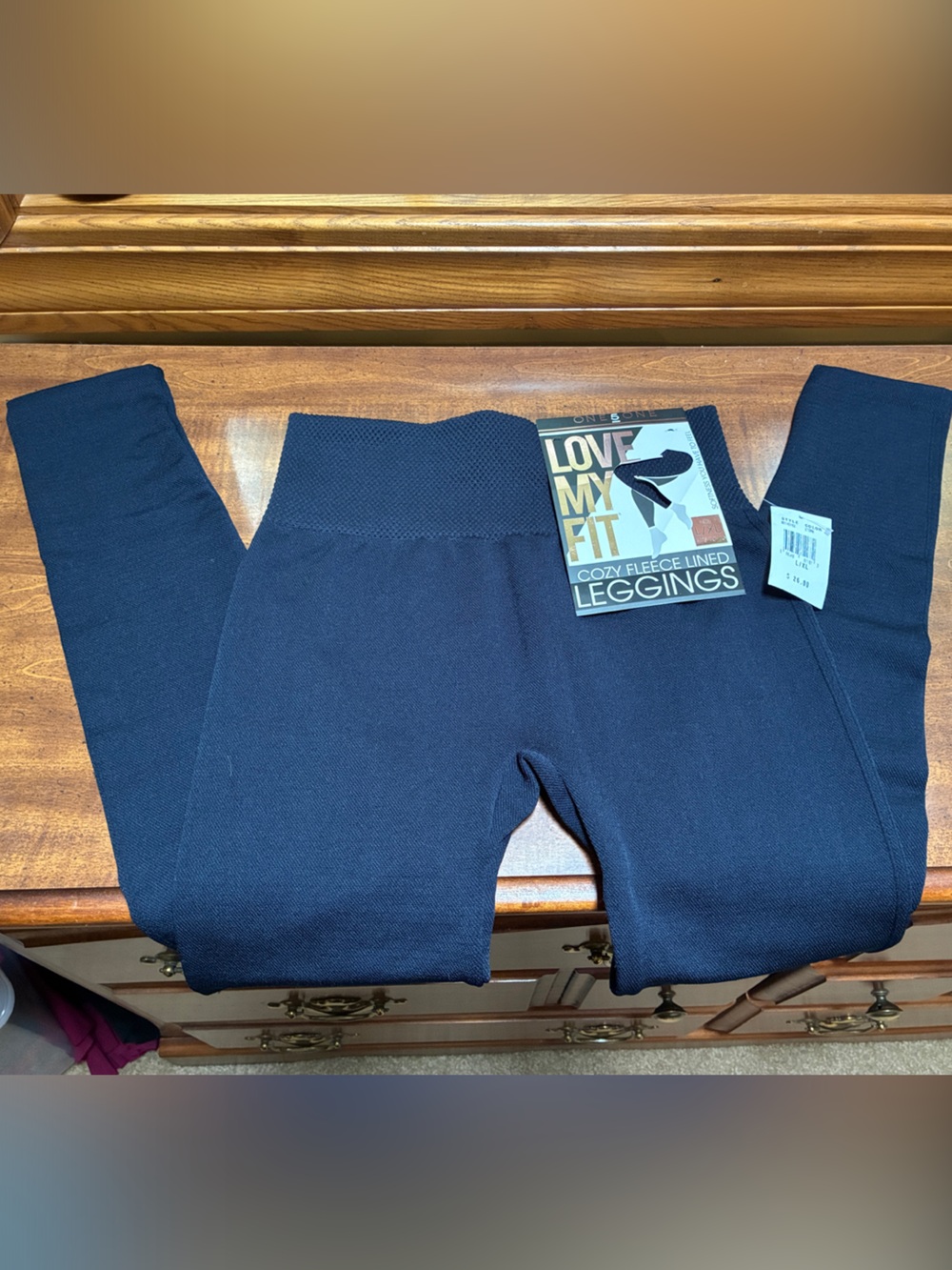Cozy Fleece-Lined Navy Leggings